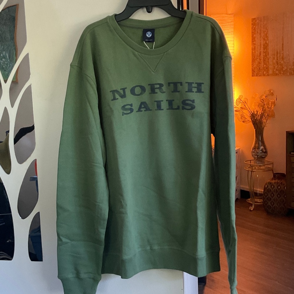 NWT: North Sails Green Crewneck Sweatshirt (L) - Picture 4 of 7
